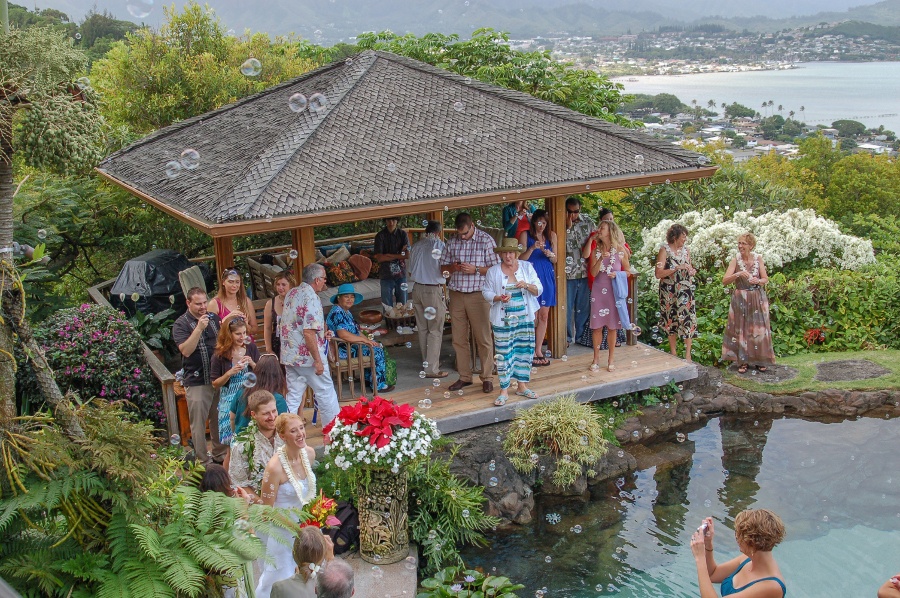 Hawaii Garden Wedding Reception