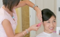 Hair style and make-up wedding