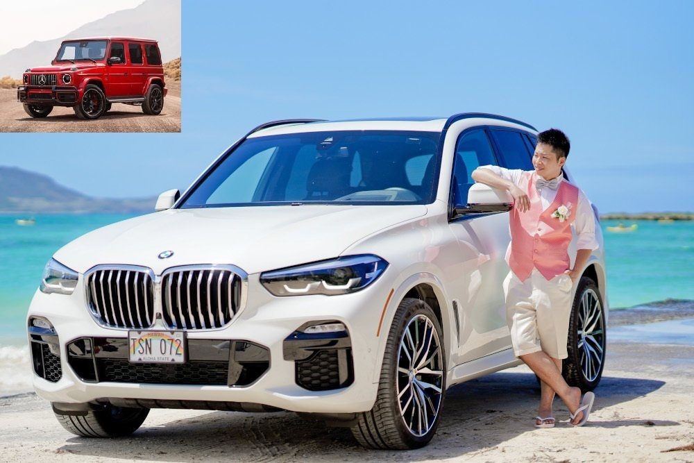 大好評のBMW X-5に加えて、2020年にはメルセデス・ベンツG550がフォトウェディング専用としてデビュー